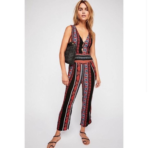 Free People Pants - Free People All Shook Up Jumpsuit Boho Jumper 10